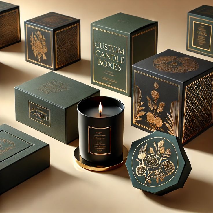 Custom Candle Boxes with Foiling