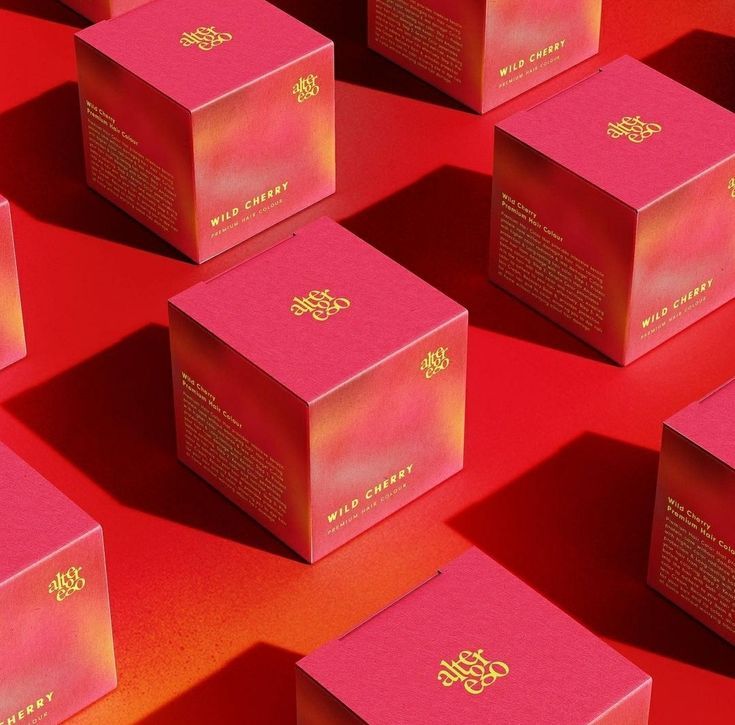 Red Pink Yellow Perfume Boxes