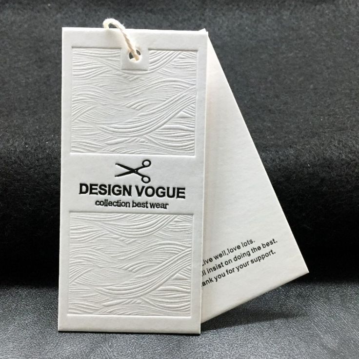 Custom Embossed Debossed Hangtags