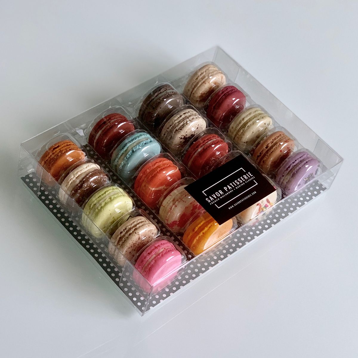 Custom Macaron Boxes with PVC Wi