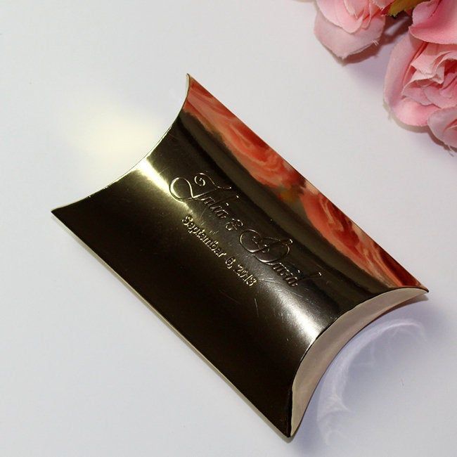 Custom Pillow Boxes with Foiling
