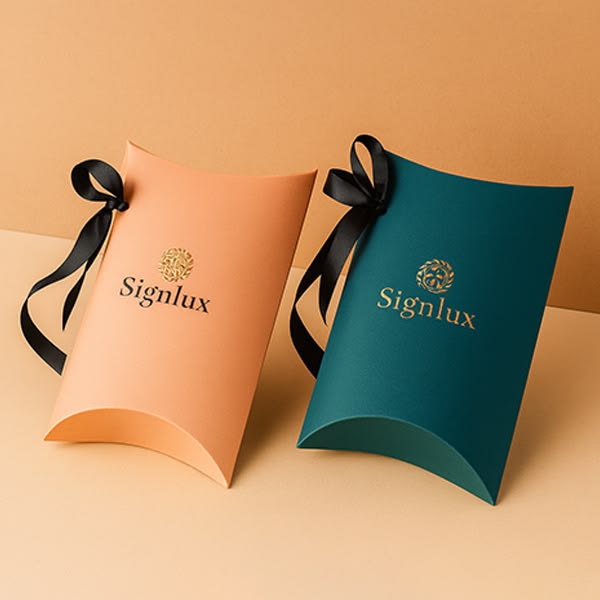 Custom Pillow Boxes with Spot UV