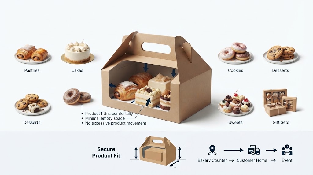 Gable Boxes With Handles: Easy-Carry Packaging for Businesses 2 Gable Boxes With Handles for Bakeries