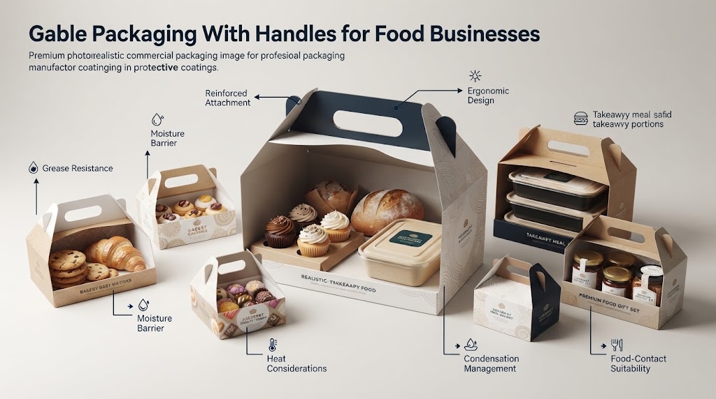 Gable Boxes With Handles: Easy-Carry Packaging for Businesses 1 Gable Packaging With Handles for Food Businesses