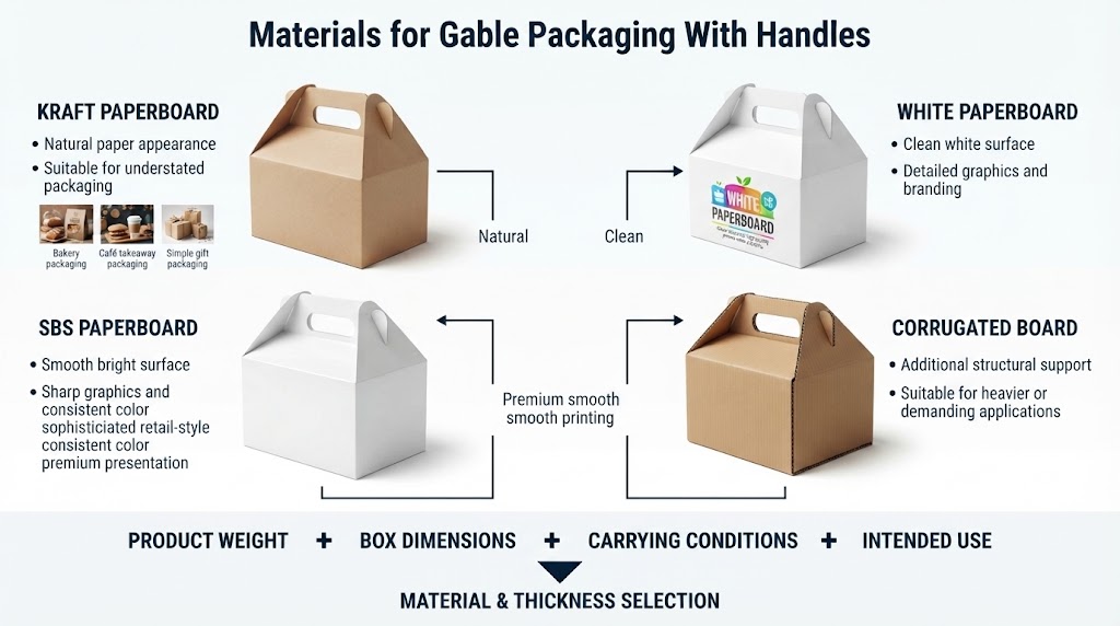 Gable Boxes With Handles: Easy-Carry Packaging for Businesses 6 Materials for Gable Packaging With Handles
