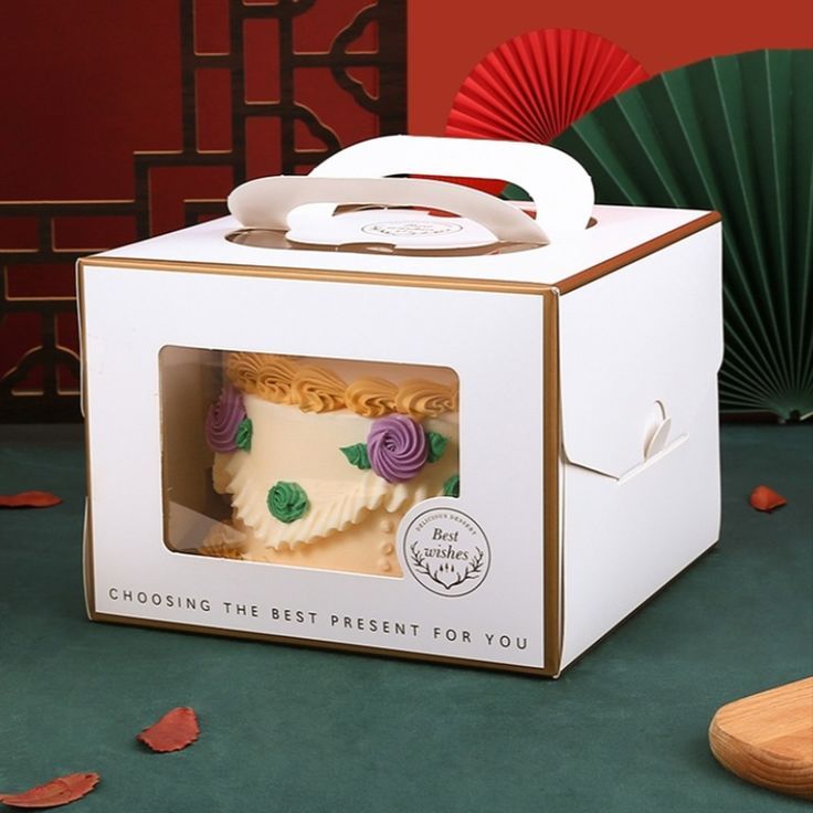 Custom Cake Box with PVC Window1